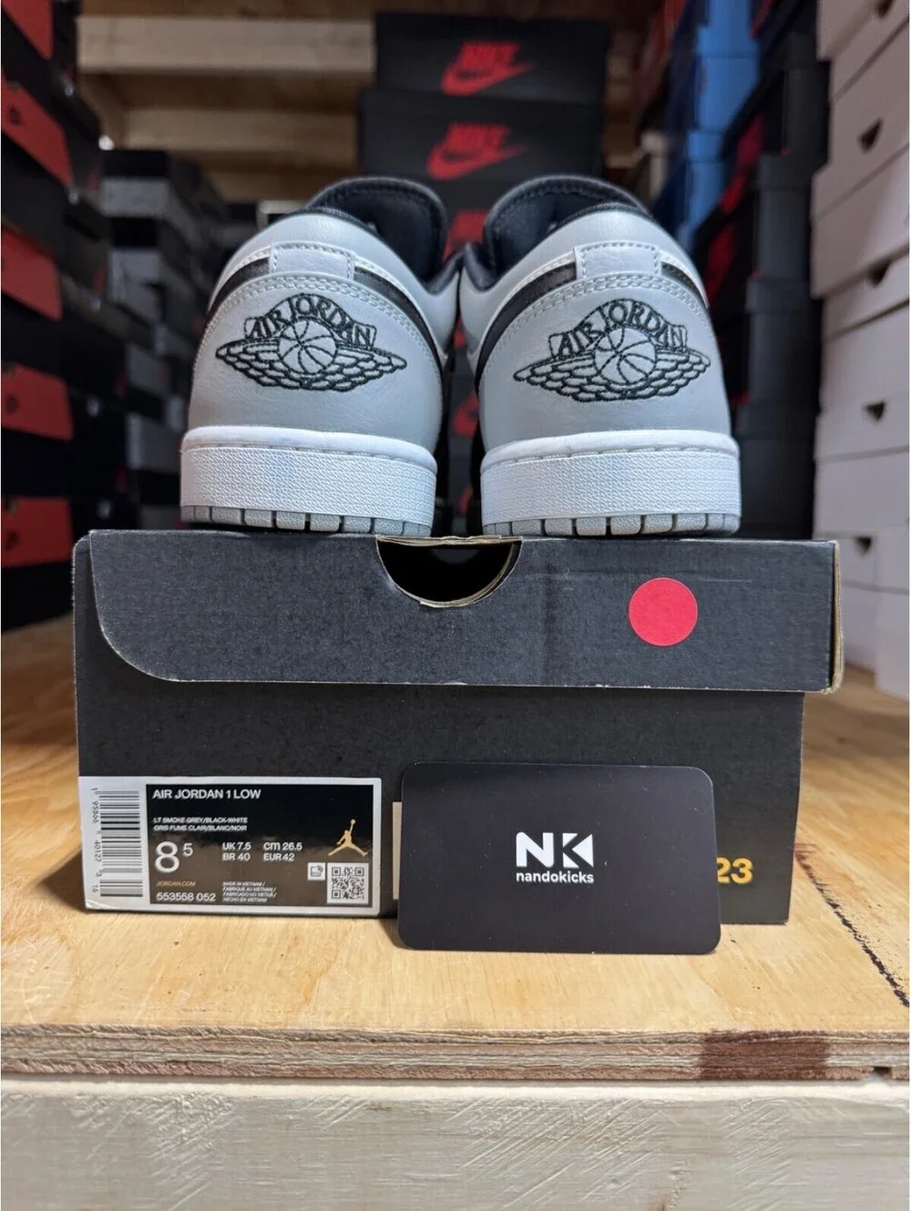 Air Jordan 1 Retro Low 'Shadow Toe' 553558-052 Size 8.5M